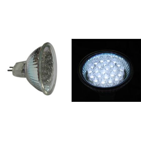 LED ΛΑΜΠΑ PAR16 ΜΕ 24LED 1.4W 12VDC 30° ΨΥΧΡΟ 6200Κ