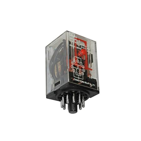 Relay 11pin 2contacts with Led & Button 6V DC