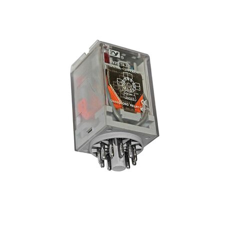 Relay 11pin 2contacts with Led & Button 12V DC
