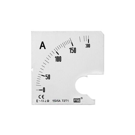 Plate for Analog Ammeter 72x72 150/5A