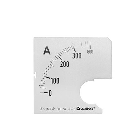 Plate for Analog Ammeter 72x72 300/5A