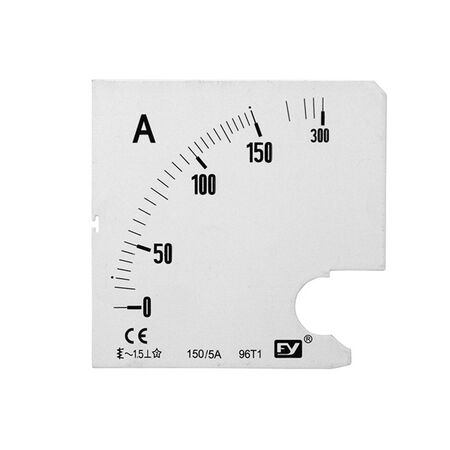 Plate for Analog Ammeter 96x96 150/5A