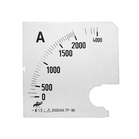 Plate for Analog Ammeter 96x96 2000/5A