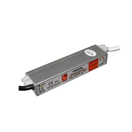 Aluminum power supply for led strips 240V/12VDC 15W IP67