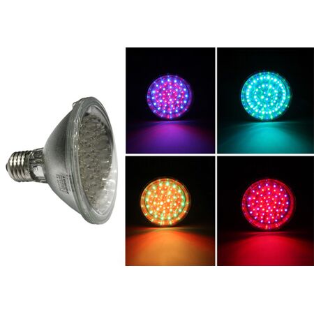 Lamp PAR30 E27 2W 230V 81 LEDs 70° RGB