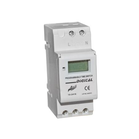 Rail Switch AHC15A with 150hrs working reserve, digital 16A 2module