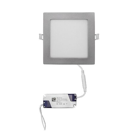 LED ΦΩΤΙΣ.ΨΕΥΔΟΡΟΦΗΣ ΑΛΟΥΜ ΤΕΤΡΑΓΩΝΟ 12W 6300K 120° ΑΣΗΜΙ