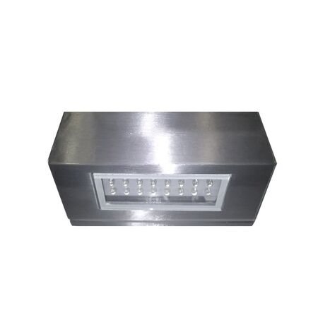 Wall mounted Aluminum 1side Rectangular lighting fitting 7059 24Led IP54 satine body blue