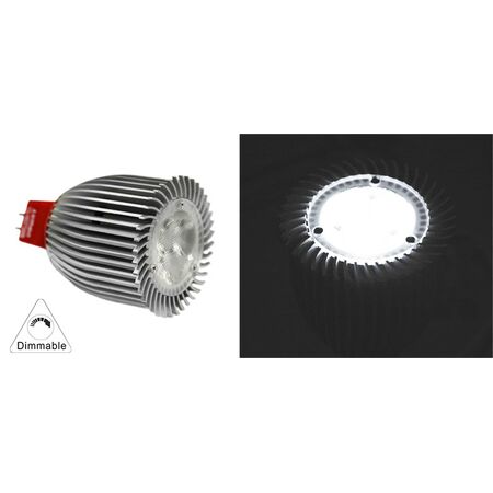 LED ΛΑΜΠΑ ΙΣΧΥΟΣ MR16 ΑΛΟΥΜ 7W 12VAC/DC ΝΤΙΜ.ΕΝ.ΦΑΚ 30° ΨΥΧΡΟ