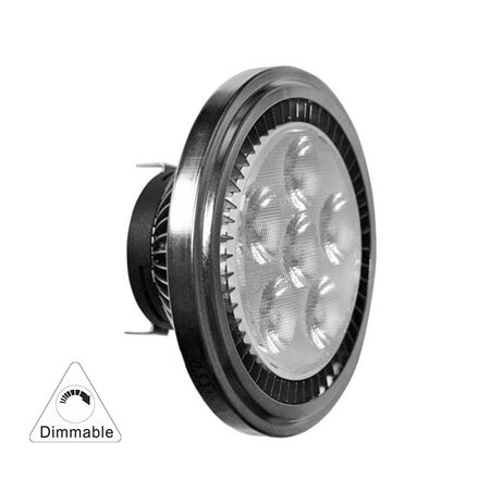 LED ΛΑΜΠΑ ΑΛΟΥΜΙΝΙΟΥ AR111 12W 12VAC/DC ΝΤΙΜΑΡΙΖ.25° ΨΥΧΡΟ