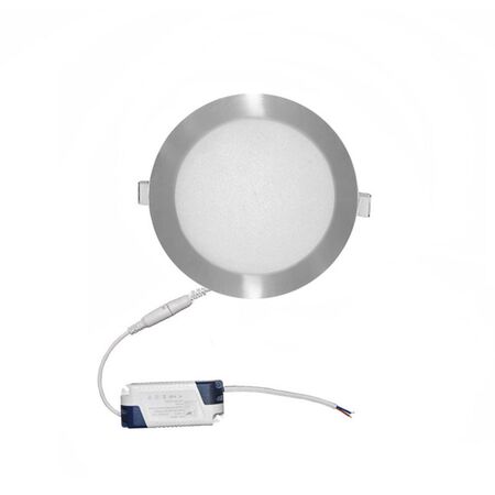 LED ΦΩΤΙΣ.ΨΕΥΔΟΡΟΦΗΣ ΑΛΟΥΜ ΣΤΡΟΓΓΥΛΟ 12W 6300K 120° ΣΑΤΙΝΕ