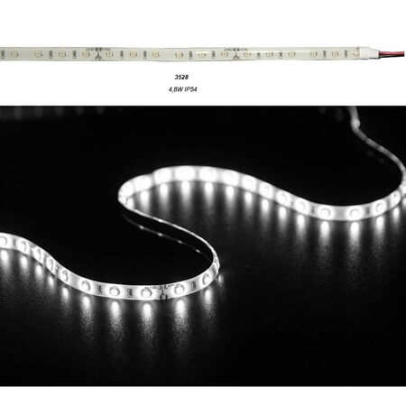 Led Strip Adhesive White PCB 5m12VDC 4.8W/m 60L/m Neutral White IP54