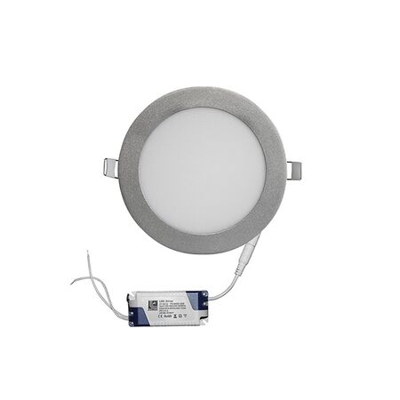 LED ΦΩΤΙΣ.ΨΕΥΔΟΡΟΦΗΣ ΑΛΟΥΜ ΣΤΡΟΓΓΥΛΟ 12W 3000K 120° ΑΣΗΜΙ