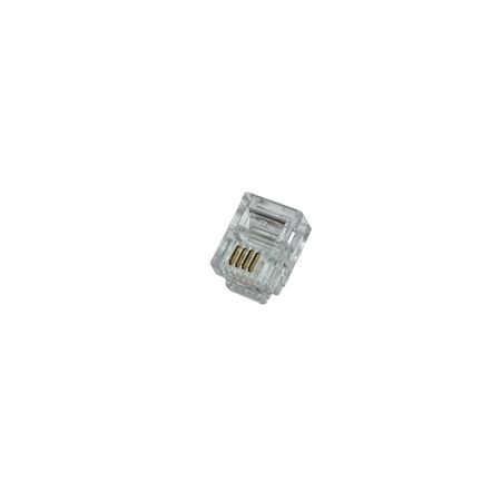 Telephone plugs 6P4C transparent