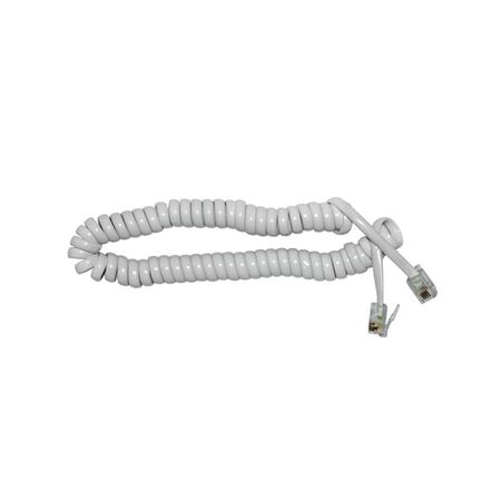 Telephone cable spiral 4P4C 2m white