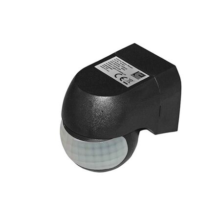 Wallmounted Infrared motion sensor Round shaped 180° 6A 230V black
