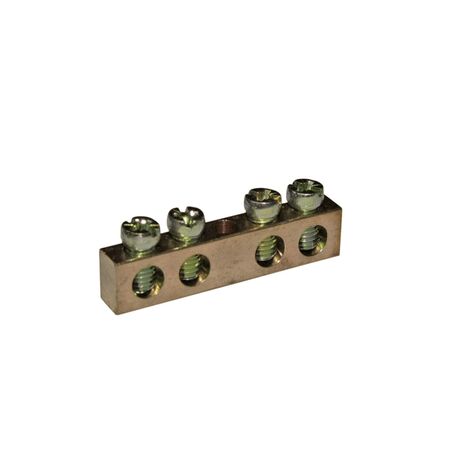 Rail terminal brass Bar 4cm with 4scews