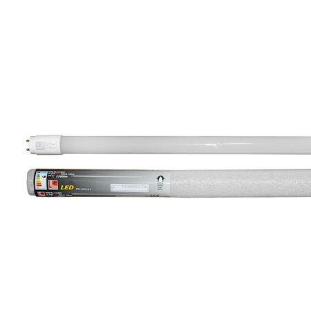 LED ΛΑΜΠΑ ΓΥΑΛΙΝΗ T8 150cm 24W 230V ΔΙΠΛΗΣ ΤΡΟΦΟΔΟΣ. ΛΕΥΚΟ