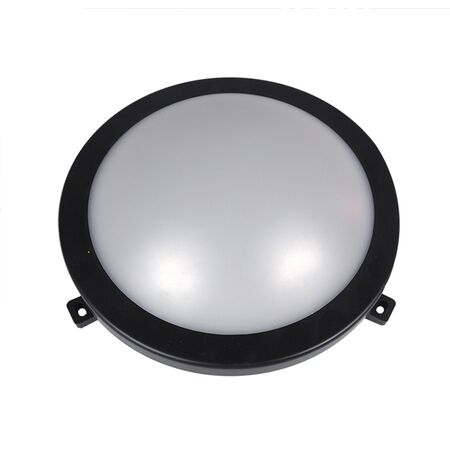 LED ΧΕΛΩΝΑ PC ΣΤΡΟΓΓΥΛΗ Φ210mm 12W 4000K IP54 ΜΑΥΡΗ