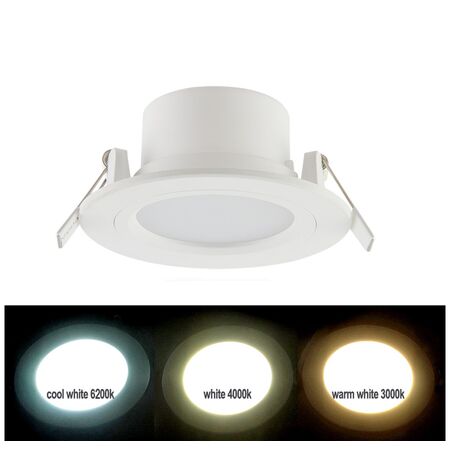 Led Down Light 6W Round Slim Type IP54 120° 3000K White D100