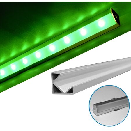 Aluminum Led profile 2m wall mounted L type for led strip max W:12mm L:1m W:18.1mm  H:18.1mm