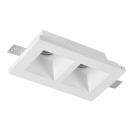 Recessed Gypsum spot double square GU10 D:215*125 h:60mm