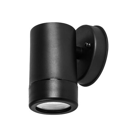 Wall mounted Plastic cylindlical Spot lighting fitting GU10 IP44 black