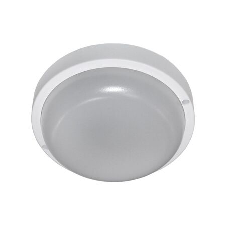 Led bulkhead ceiling mounted light round PP base, PC cover,IP54 8W Φ140x48mm 230V 4000k white