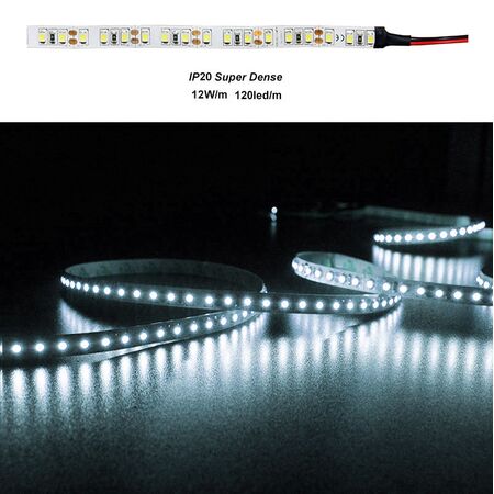 Led Strip Dense White PCB 5m12VDC 120L/m 14,4W/m Cool White IP20