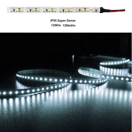 Led Strip Dense White PCB 5m12VDC 120L/m 12W/m Cool White IP20