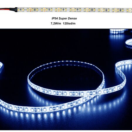 Led Strip Dense White PCB 5m12VDC 120L/m 7.2W/m Blue IP54