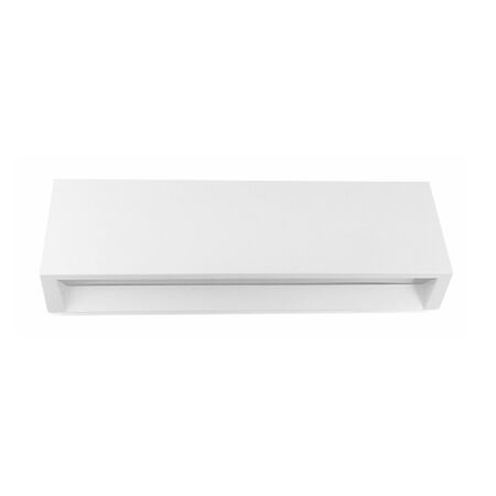 LED LUMINAIRY PC WALL INDIRECT LIGHTING CURVED RECTANGLE 4W 3000K IP65 WHITE