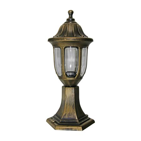 LANTERN PC FLOOR FIXTURE ROUND E27 IP44 RUSTIC