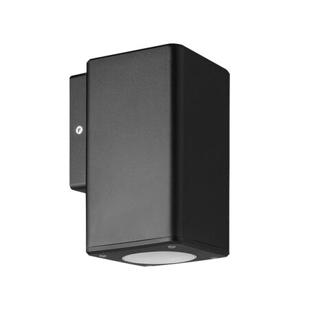 Wall mounted Plastic square Spot lighting fitting 90x90 GU10 IP54 black