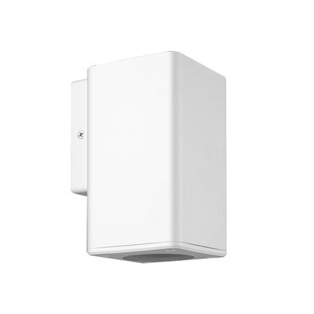 Wall mounted Plastic square Spot lighting fitting 90x90 GU10 IP54 white