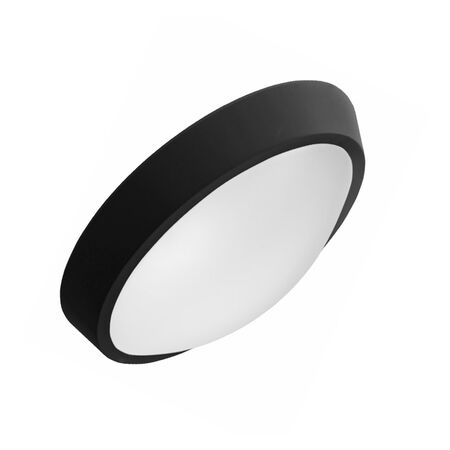 LED BULKHEAD PC OVAL 240 X 163MM 15W 4000K IP65 BLACK