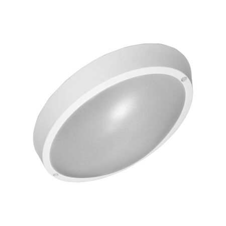 LED BULKHEAD PC OVAL 240 X 163MM 15W 4000K IP65 WHITE