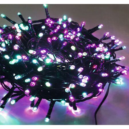 300 mini LED string light-with program & static green cable RGB IP44