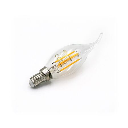 Led COG E14 Clear Candle With Tail 230V 4W Dimmable Warm White