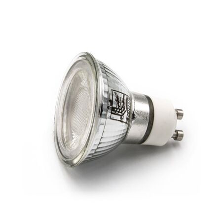 LED ΛΑΜΠΑ COB GU10 ΓΥΑΛΙΝΟ 6W 230V 38° ΛΕΥΚΟ 4000Κ