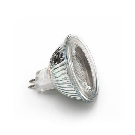 LED ΛΑΜΠΑ MR16 ΓΥΑΛΙΝΟ 5W 12VAC/DC 38° ΛΕΥΚΟ 4000Κ