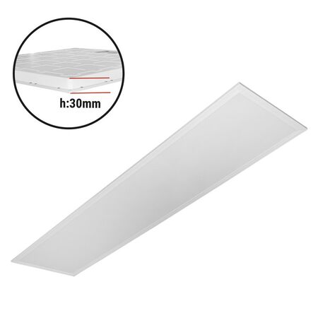 ΦΩΤΙΣΤΙΚΟ ΨΕΥΔΟΡΟΦΗΣ LED PANEL 30x120 48W 6300K ΛΕΥΚΟ BACKLIT