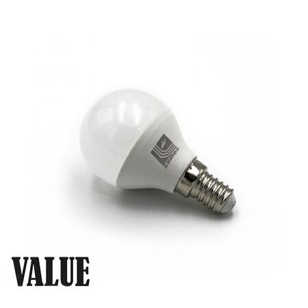 LED ΛΑΜΠΑ ΣΦΑΙΡΙΚΟ Ε14 5W 230V ΘΕΡΜΟ 3000Κ VALUE