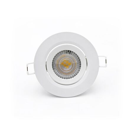 LED ΣΠΟΤ ΨΕΥΔΟΡOΦΗΣ ΚΙΝΗΤΟ ΣΤΡΟΓΓΥΛΟ 5W 3000K 38° ΛΕΥΚΟ