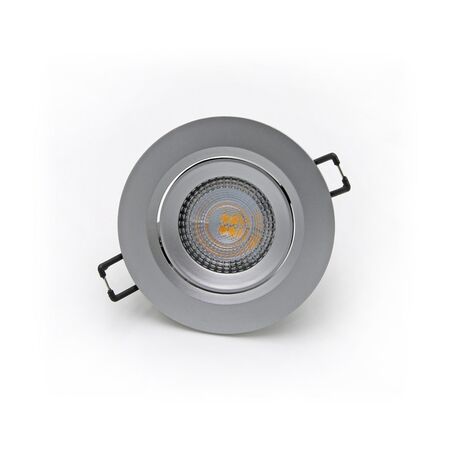 Led Down Light 7W Round Slim Type 3000K 38° Silver D90