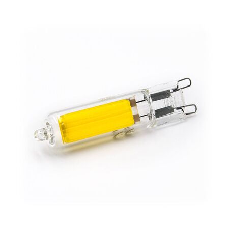 LED ΛΑΜΠΑ ΓΥΑΛΙΝΗ COB G9 4W 230VAC ΔΙΑΦΑΝΗ ΘΕΡΜΟ 2700Κ