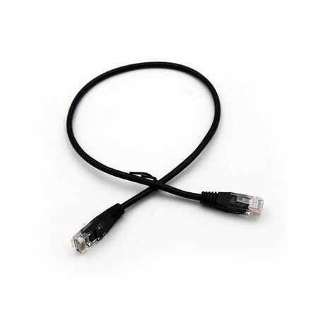 Patch Cord UTP Cat5e CCA 4x2x7*0.16mm black 0.5m ECO