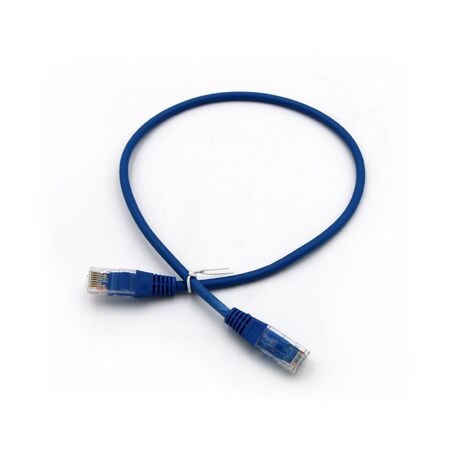 Patch Cord UTP5 Cat5e CCA 4x2x7*0.16mm blue 0.5m ECO