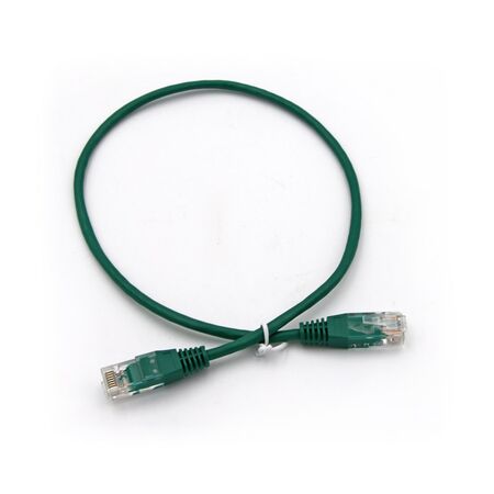 Patch Cord UTP5 Cat5e CCA 4x2x7*0.16mm green 0.5m ECO