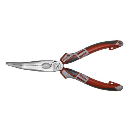 Long Nose Plier GS grey-red handle angle 205mm